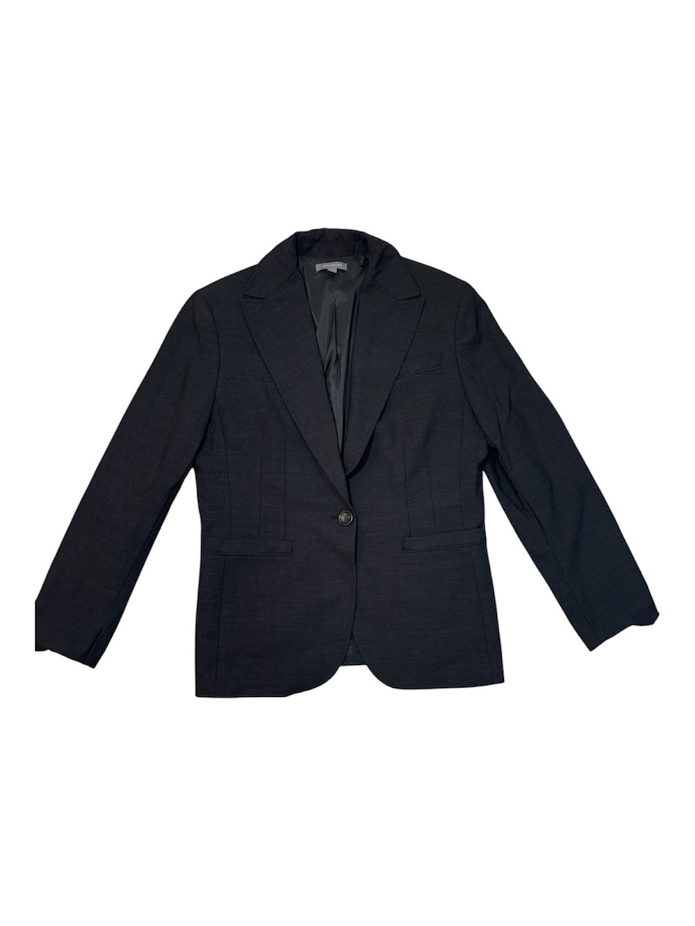 Ann Taylor Blazer, Suit Jacket, Single-Button Dark Charcoal Gray, Size 12
